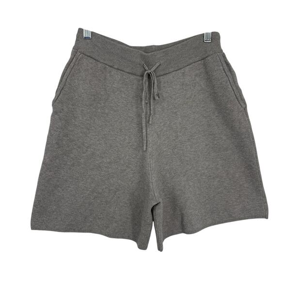 Endless Rose Drawstring Knit Shorts Women size Medium Heather Gray Pull on - Picture 1 of 9